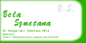 bela szmetana business card